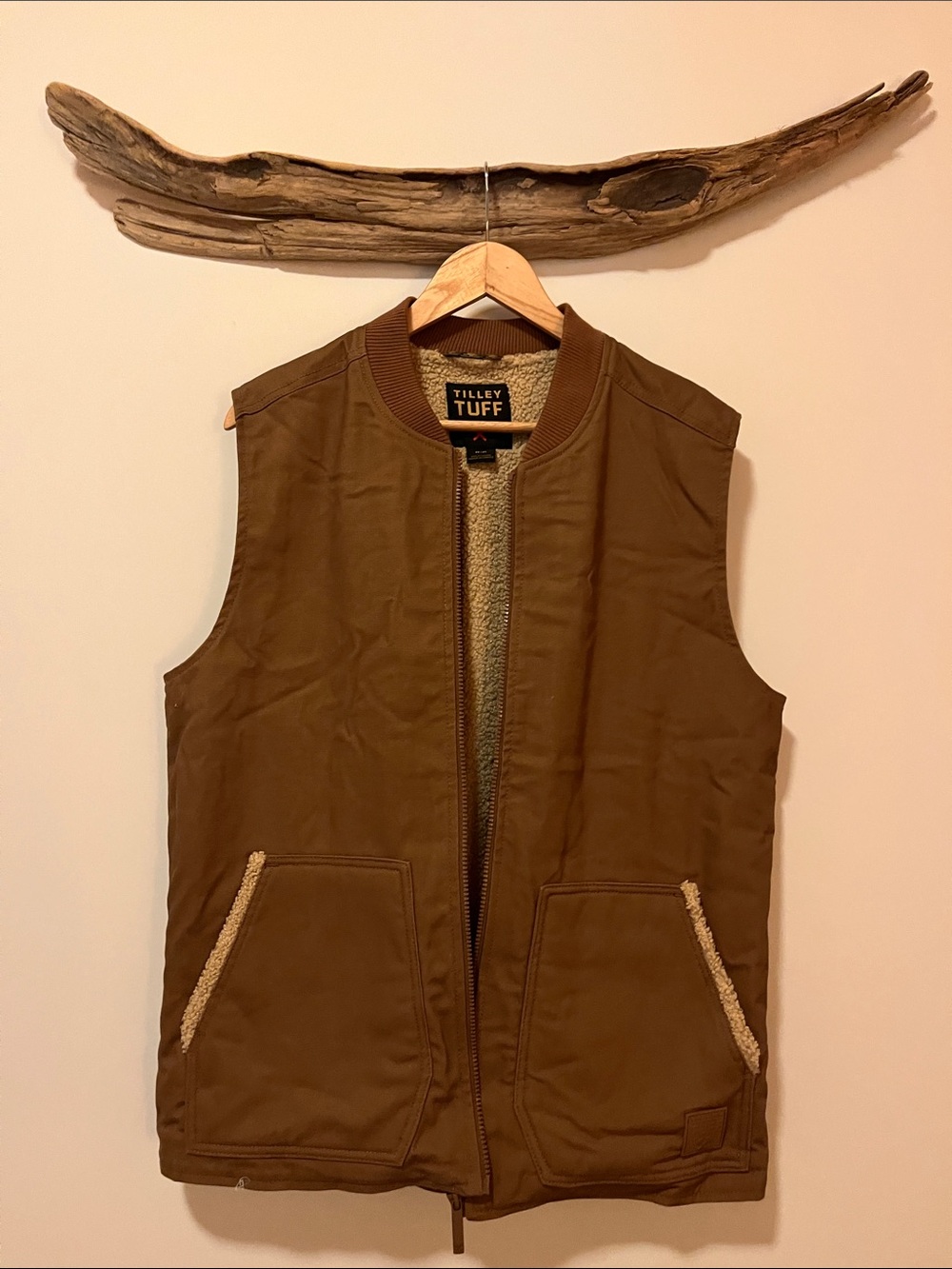 Tilley Tuff Men's Brown Sherpa-Trim Work Vest